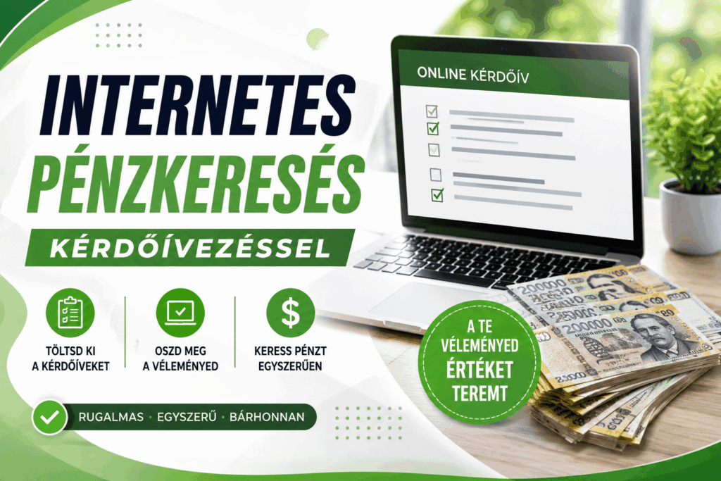 Internetes pénzkeresés kérdőívek kitöltésével